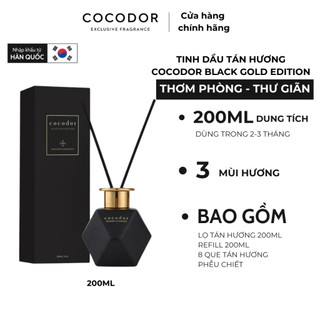 Tinh Dầu Tán Hương Thơm Phòng Cocodor Phiên bản Black Gold Edition 200ml