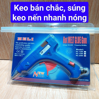 Máy bắn keo silicon 20w + tặng 2 cây keo - súng bắn keo nhỏ