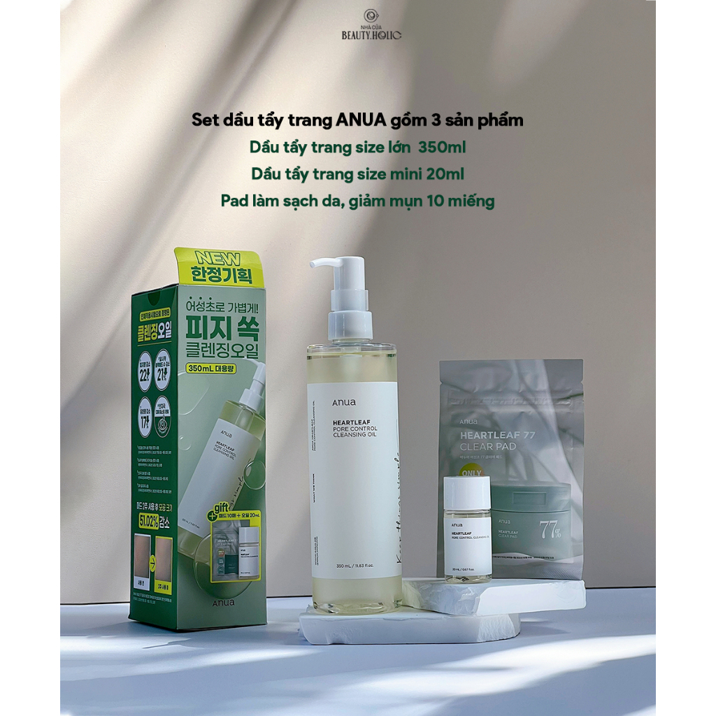 Dầu tẩy trang diếp cá ANUA HEARTLEAF PORE CONTROL CLEANSING OIL