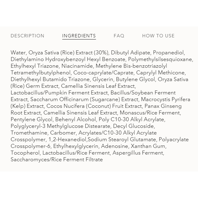 Kem chống nắng hoá học BEAUTY OF JOSEON Relief Sun Rice+ Probiotics