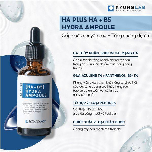 Serum HA B5 KYUNG LAB 50 ml chính hãng làm dịu da, giúp da căng bóng, chống lão hóa xóa nhăn