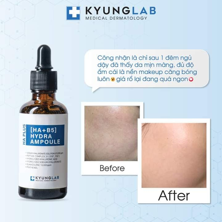 Serum HA B5 KYUNG LAB 50 ml chính hãng làm dịu da, giúp da căng bóng, chống lão hóa xóa nhăn