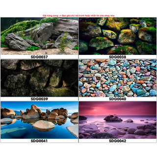 tranh hồ cá SDG Vol2 Sỏi đá gạch có keo sẵn