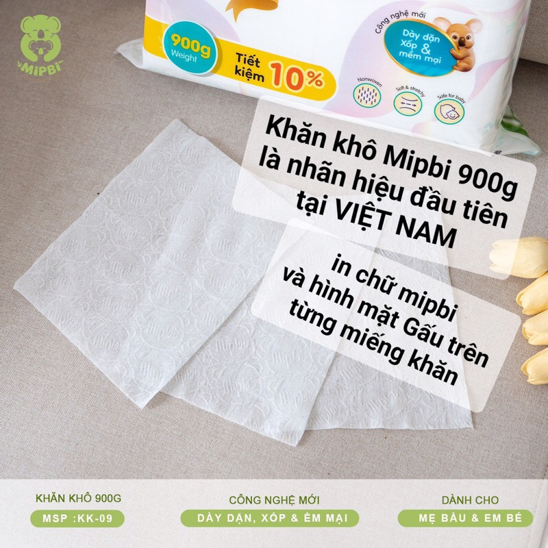 Khăn khô MIpbi 900g siêu mềm cho bé sơ sinh lunakidsbaby