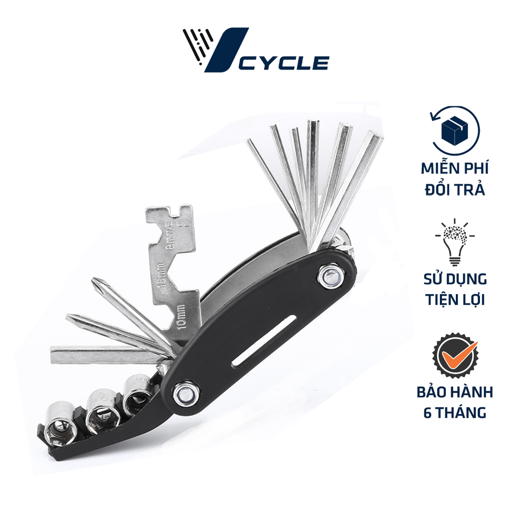 Bộ lục giác gấp đa năng 16 trong 1, bộ lục giác, bộ dụng cụ sửa xe đạp đa năng (16 chi tiết)