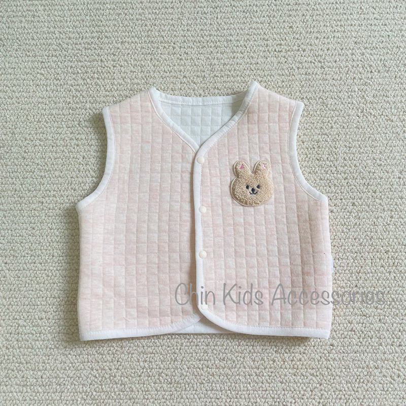 Áo gile cotton trần bông vải xuất Hàn mềm mại mỏng vừa cho bé