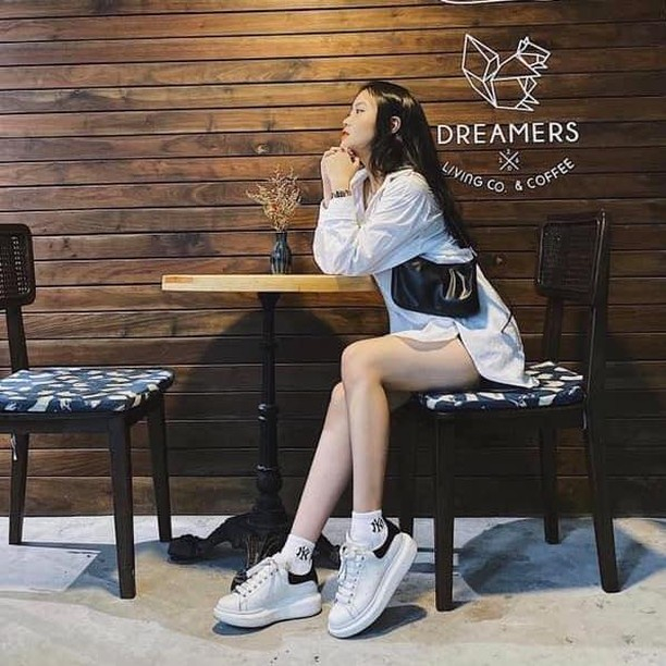 Giày_Nike MC trắng gót đen đế cao 3cm Thời Trang Hàng Đẹp Hot Trend Full Box