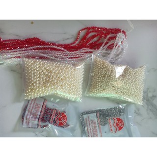 Combo pha lê, cườm đống, hạt ủi