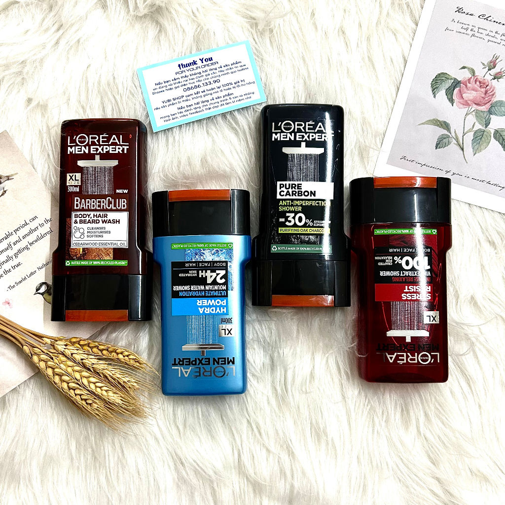 Sữa tắm gội toàn thân LOREAL MEN chính hãng chai 300ml của Pháp - SHOP HỒNG NHUNG