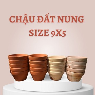 Chậu đất nung trồng sen đá , combo 20c kích thước 9x6 cm , lỗi 1 đổi 1