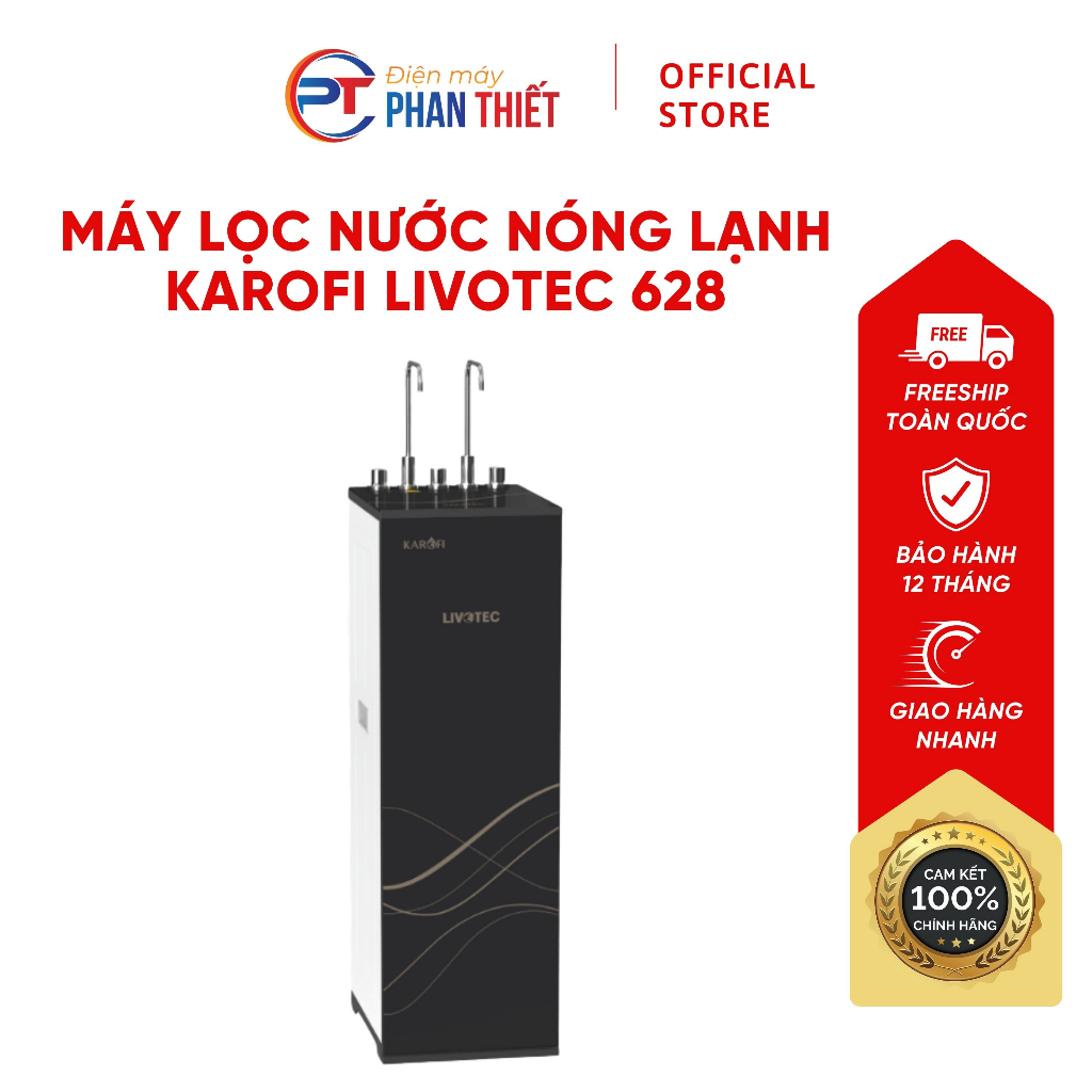 Máy Lọc Nước Karofi Livotec 628 Bình Lọc Nước Nóng Lạnh 10 Lõi Lọc Công Nghệ Cao Cung Cấp Nước Tinh Khiết