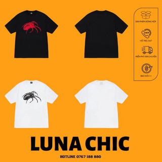 Áo Thun Stussy in hoạ tiết con nhện cotton 2 chiều nhiều mẫu hottrend vải 100% cotton