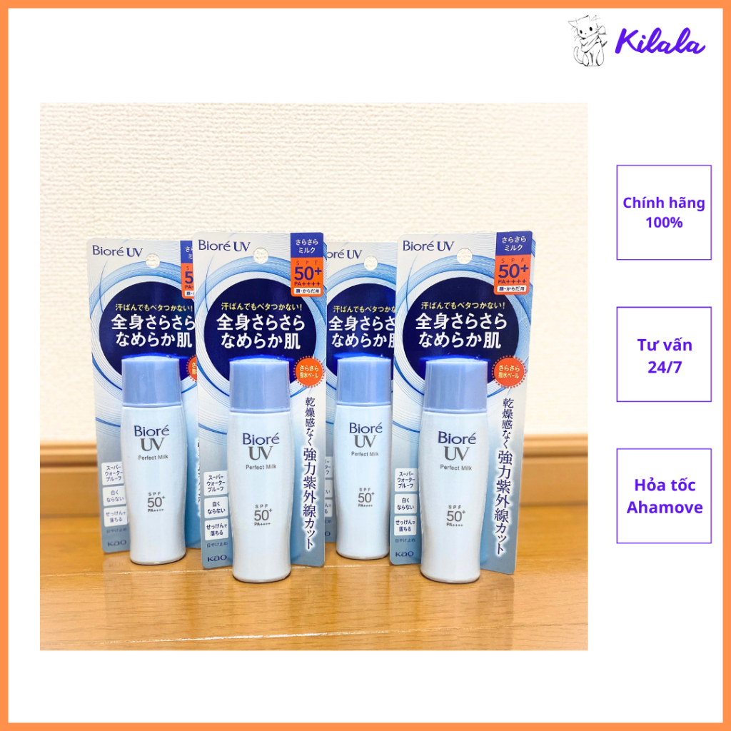 Sữa chống nắng chống thấm nước Bioré UV Perfect Milk SPF 50+ PA++++ 30ml