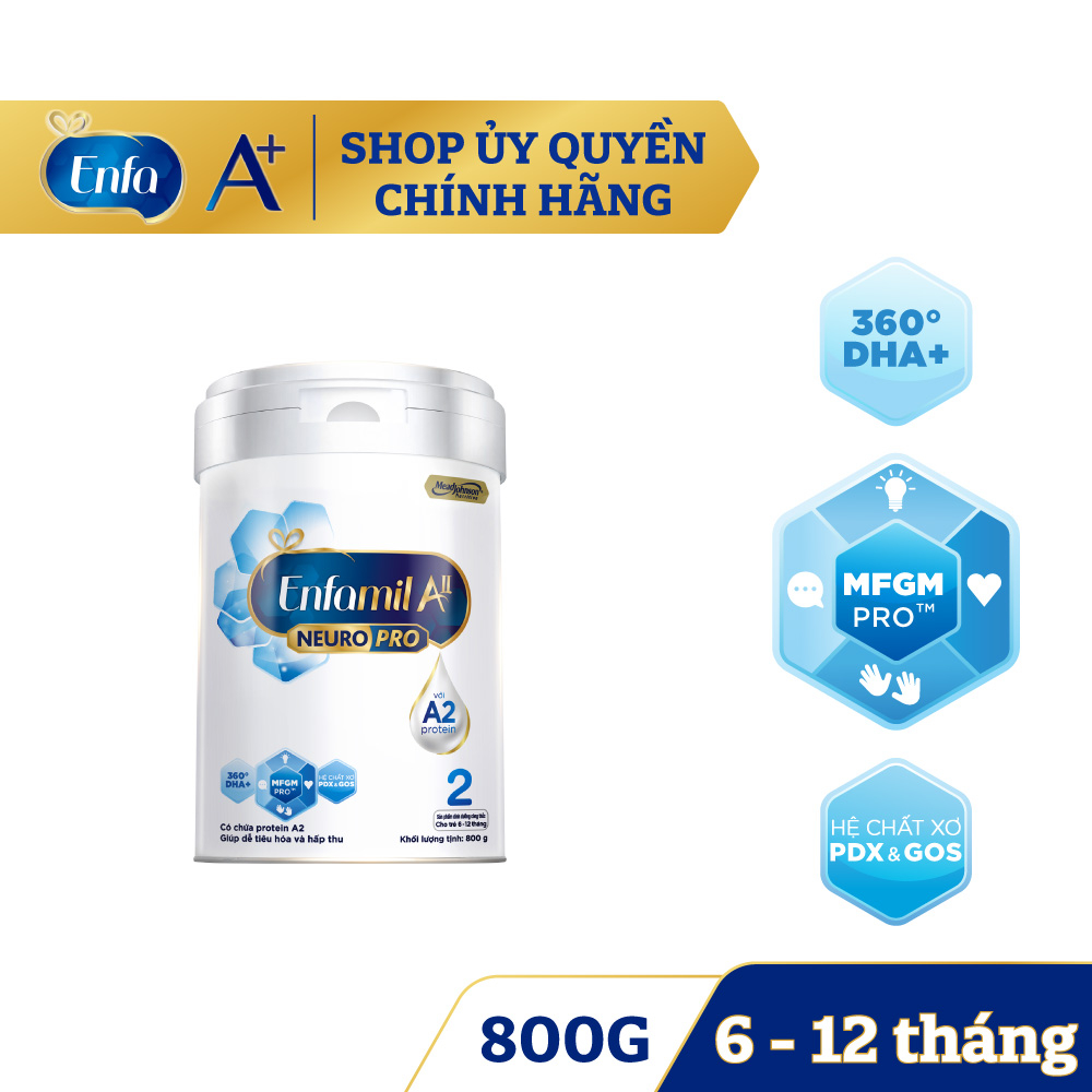 Sữa bột Enfamil A2 Neuro pro số 2 800g - date mới
