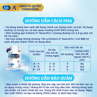 Sữa bột Enfamil A2 neuro pro 1 800g