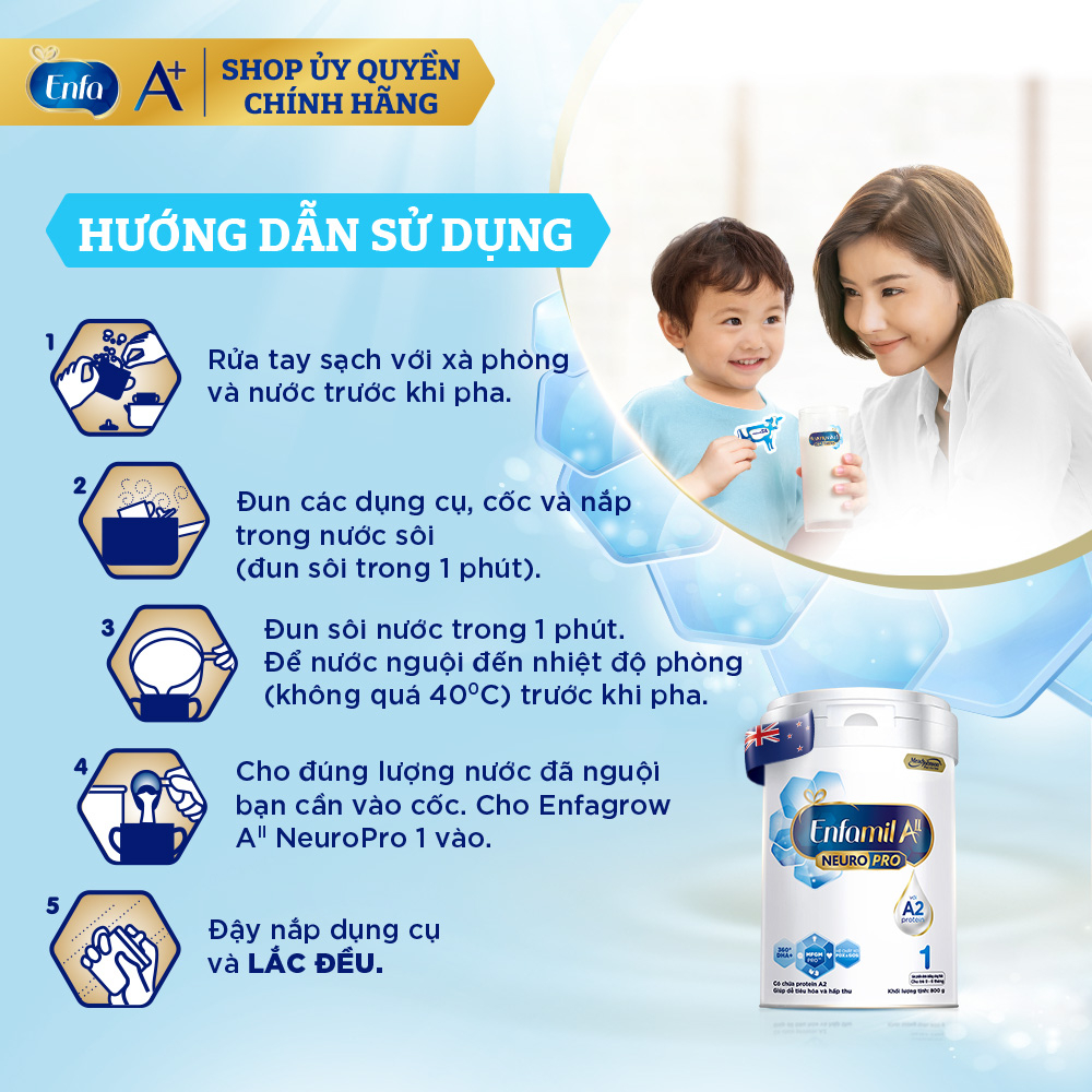 Sữa bột Enfamil A2 neuro pro 1 800g