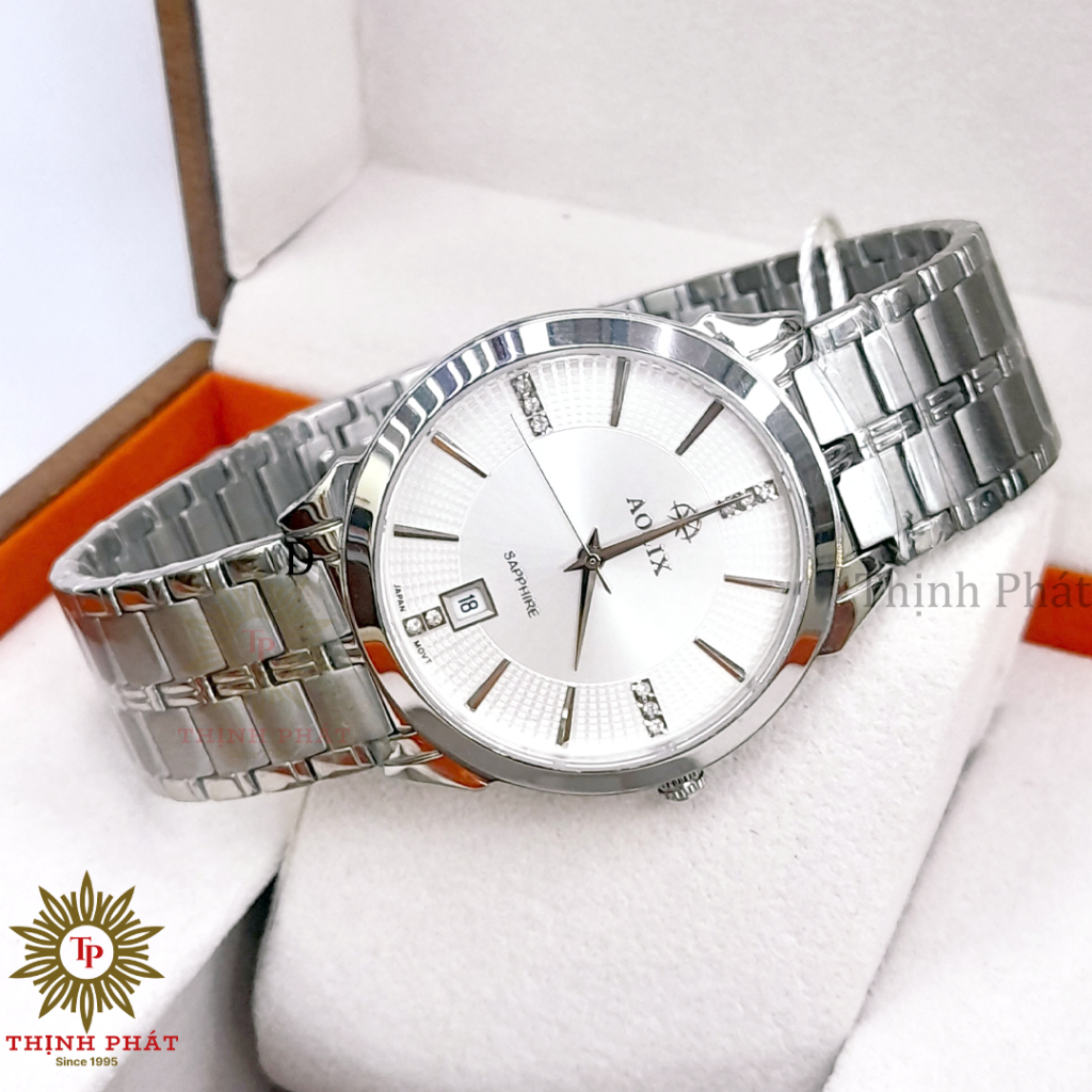 [CHÍNH HÃNG] Đồng Hồ Nam Aolix 9094G Case 40mm Kính Sapphire chống trầy chống nước 3ATM chuẩn thanh 