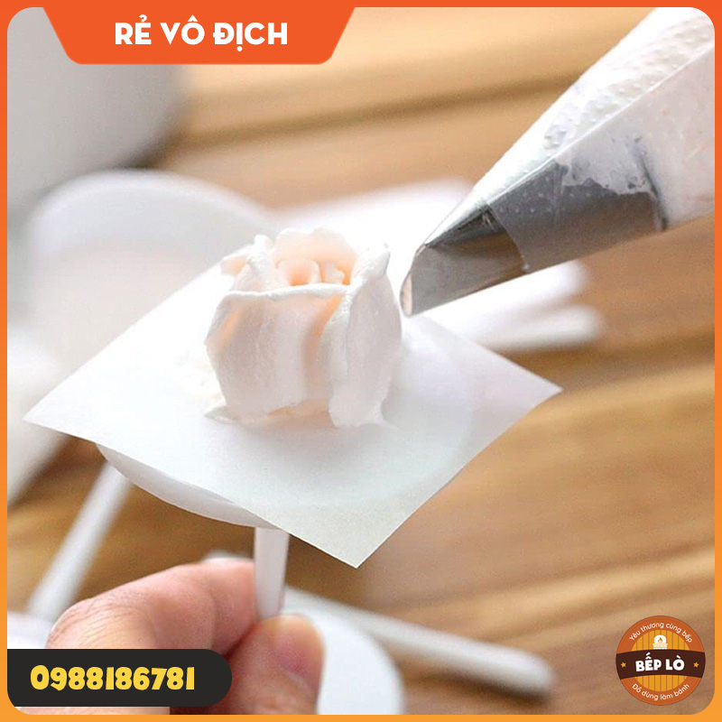 Bộ 7 đui hoa hồng hoa tulip trang trí bánh kem ĐẸP bằng thép không gỉ 304 giá tốt chất lượng