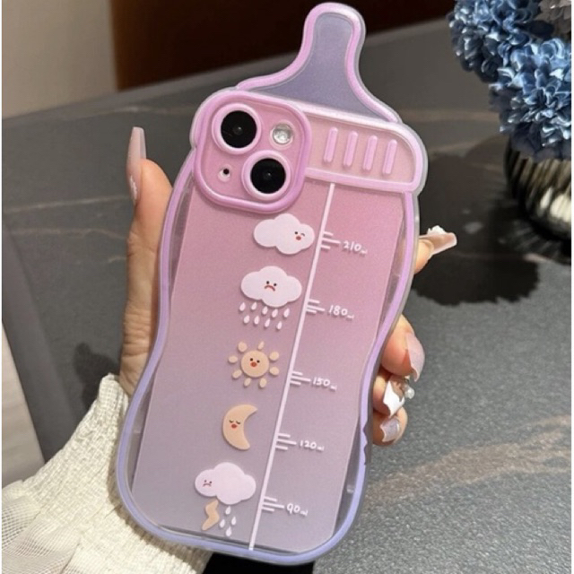 ✨Ốp lưng điện thoại iPhone kiểu dáng bình sữa độc lạ hoạ tiết thời tiết đáng yêu✨