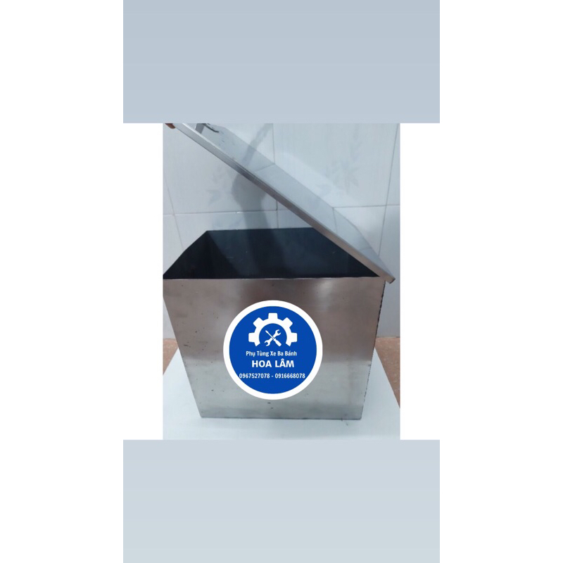Thùng đồ nghề inox cho xe ba bánh - xe ba gác