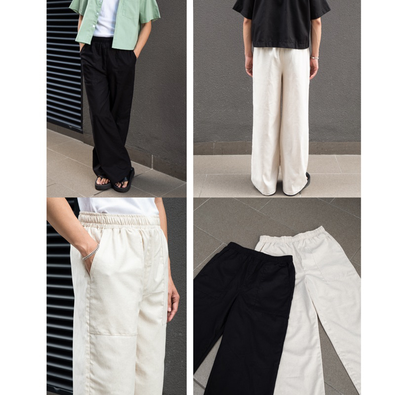 Quần Linen ống rộng - MONSIEUR CALME TROUSERS