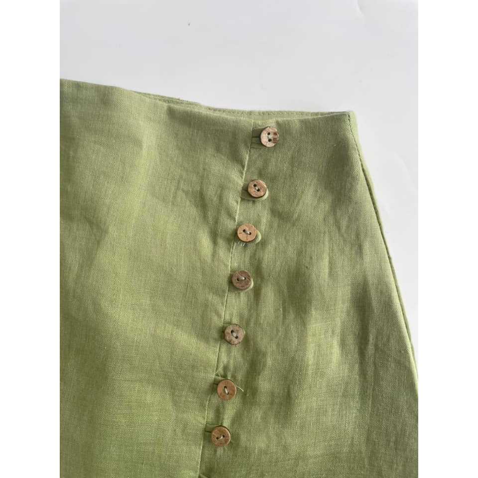 Chân váy linen tưng washed 2 lớp - Mé Hè
