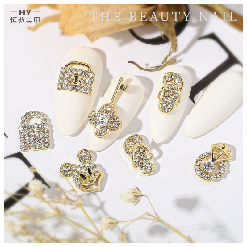 Phụ kiện trang trí nail charm đính móng tay cao cấp giá rẻ mẫu sắc nét