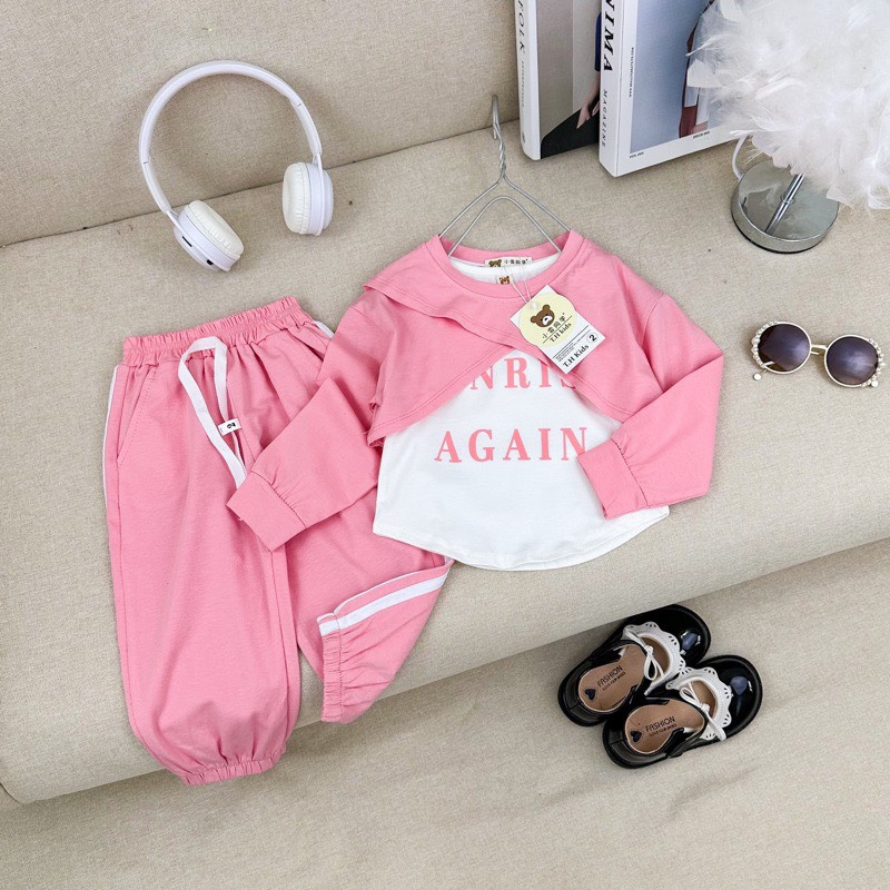 SET 3 CHI TIẾT ÁO 3 LÔ+ ÁO CHOÀNG DÀI TAY+ QUẦN TÚI HỘP CÁ TÍNH