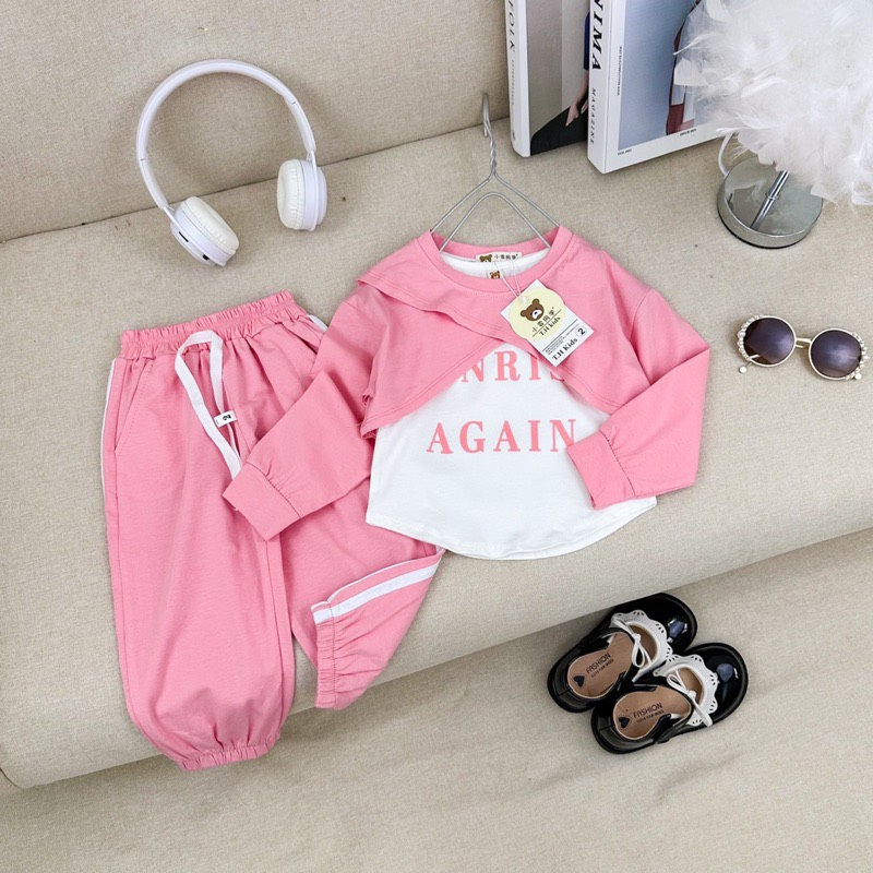 SET 3 CHI TIẾT ÁO 3 LÔ+ ÁO CHOÀNG DÀI TAY+ QUẦN TÚI HỘP CÁ TÍNH