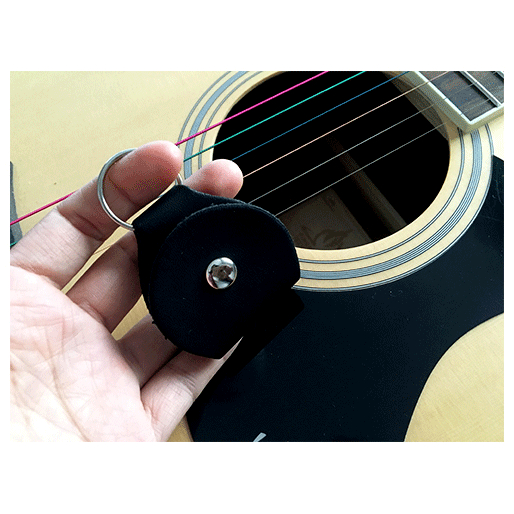 Túi Da Đựng Móng Gảy Đàn - Túi Đựng Móng Kiếu Móc Khoá