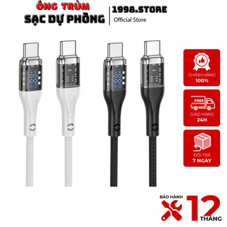 Cáp sạc nhanh 100w type-c to type-c,có màn hình hiển thị điện áp,bảo hành 12 tháng