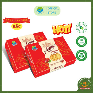 Bánh quy vị Gấc vừng dừa bánh gấc August thơm ngon mỏng giòn Hộp 400G