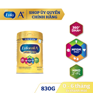 Sữa bột Enfamil A+ neuro pro số 1  830g vị nhạt thanh mát