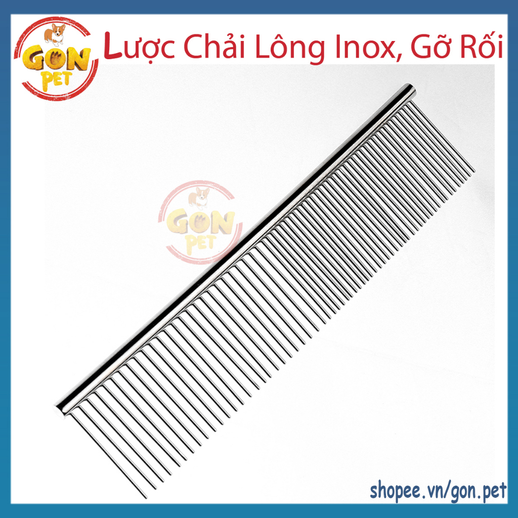 Lược Chải Lông Inox, Gỡ Rối Cho Thú Cưng Chó Mèo