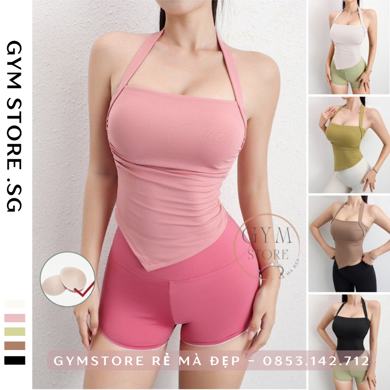 Áo Tập Gym Yoga Bra Thể Thao Nữ CÓ MÚT Hở Lưng Dây Cổ Thun Poly Mềm Mịn Thoáng Cực Co Dãn 𝙎𝙤𝙡𝙤 𝙎𝙥𝙤𝙧𝙩𝙨𝙬𝙚𝙖𝙧 6074