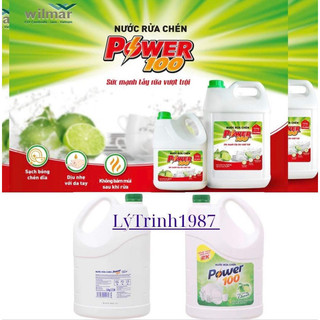Nước Rửa Chén POWER 100 - Bình 3,5kg + Tặng miếng rửa chén