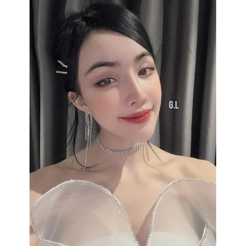 Dây chuyền Chocker đính đá sang chảnh, hàng cao cấp