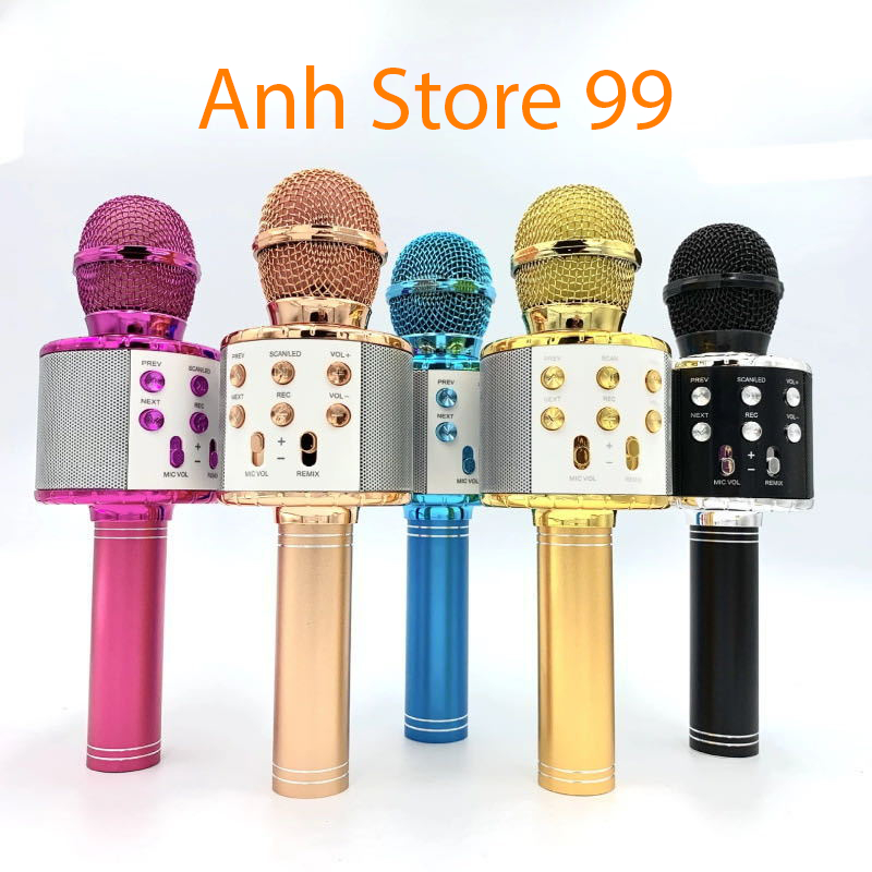 Mic Karaoke Ws-858, Micro Bluetooth Không Dây Kèm Loa, Vừa Nghe Nhạc Vừa Hát Karaoke-anhstore99xjh3h