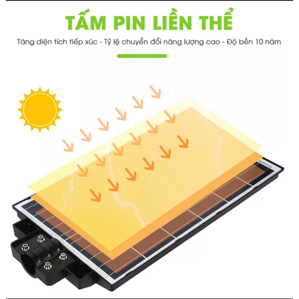 Đèn năng lượng mặt trời 500W Solar Light sáng trắng & vàng