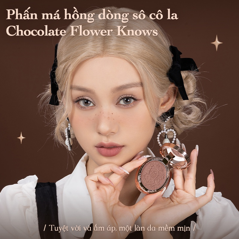 Phấn má hồng Flower Knows Moonlight Mermaid, Chocolate Shop, Strawberry, Unicorn Chính Hãng