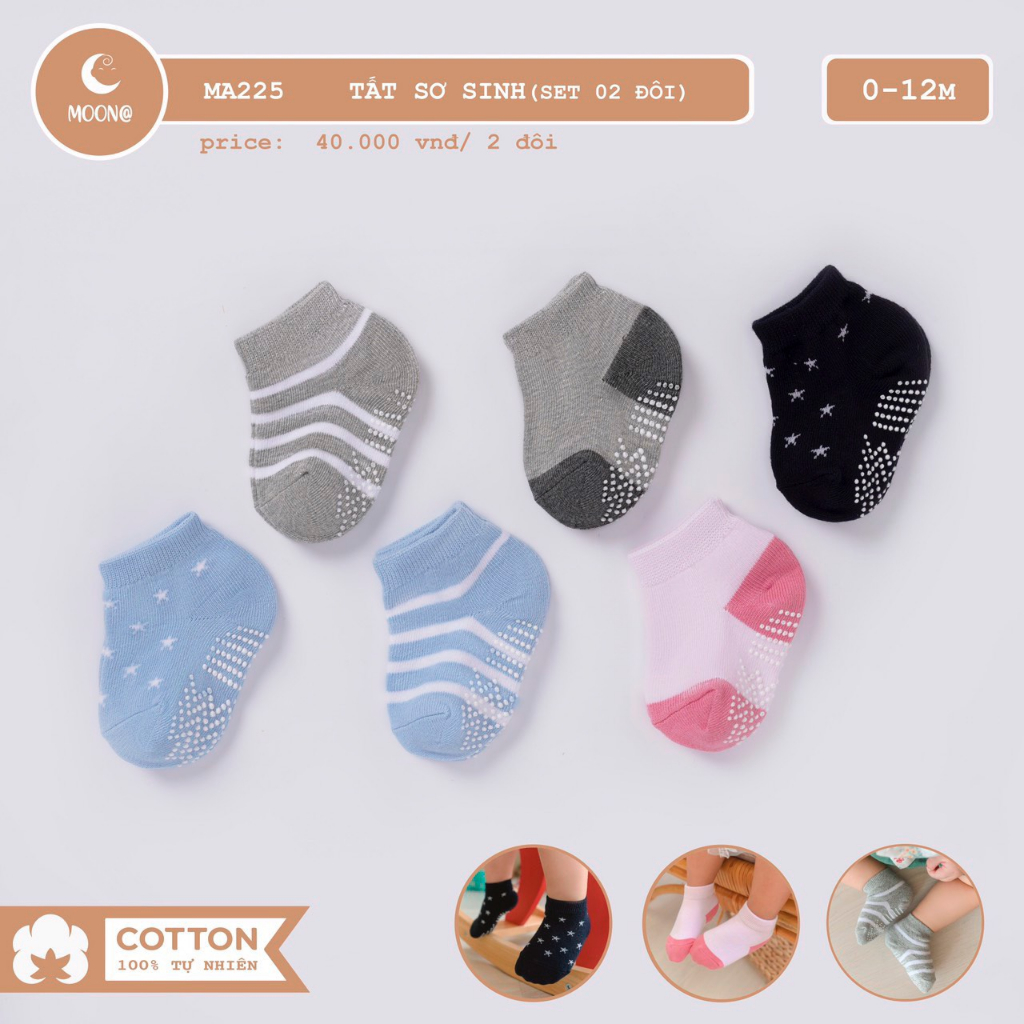 Moon - Sét 2 đôi tất T02MA225