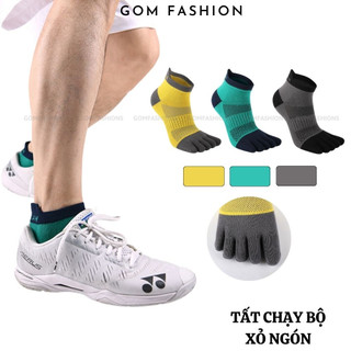 Tất chạy bộ xỏ ngón cho nam GOMTAT vớ thể thao có mặt lưới thoáng khí, chất liệu cotton mềm mại -XONGON-MAX-1201