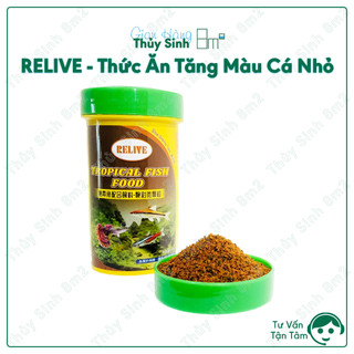 Thức ăn cá cảnh relive, thức ăn cá betta, guppy, cá nhỏ thủy sinh - 8m2