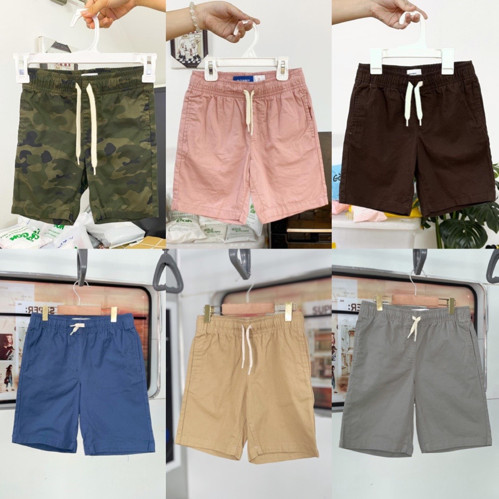 Quần short đùi bé trai size đại hàng xuất dư xịn đẹp kiểu dáng basic Dragon Kids