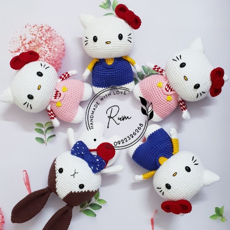 Thú Len Nhồi Bông Hello Kitty 18cm - 20cm