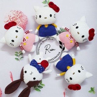 Thú len nhồi bông hello kitty 18cm - 20cm