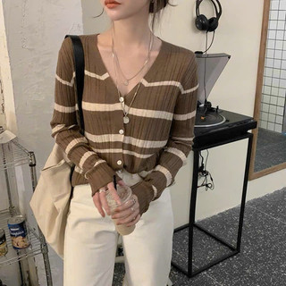 Áo cardigan len mongtoghi kẻ