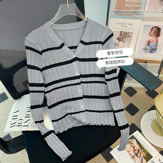 Áo cardigan len mongtoghi kẻ