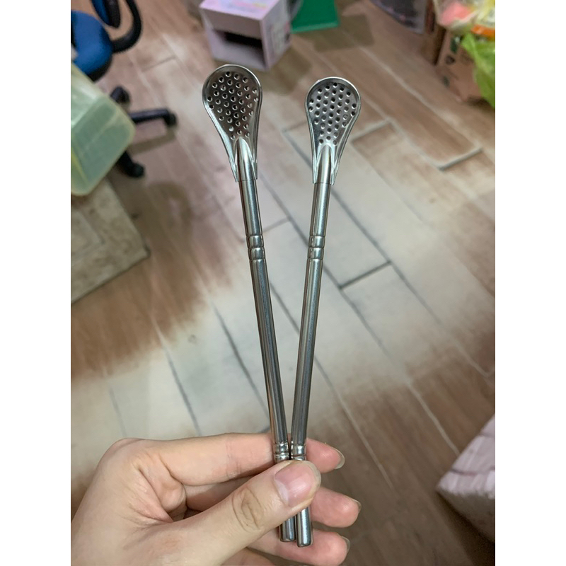 ỐNG HÚT KÈM THÌA KHUẤY INOX 304 SIÊU SANG TIỆN LỢI