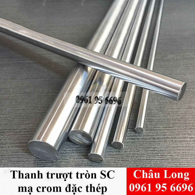 Thanh Trượt Tròn Dài 1m SC16 20 25 Ty Trượt Mạ Crom Giá Rẻ Chất Lượng Cao